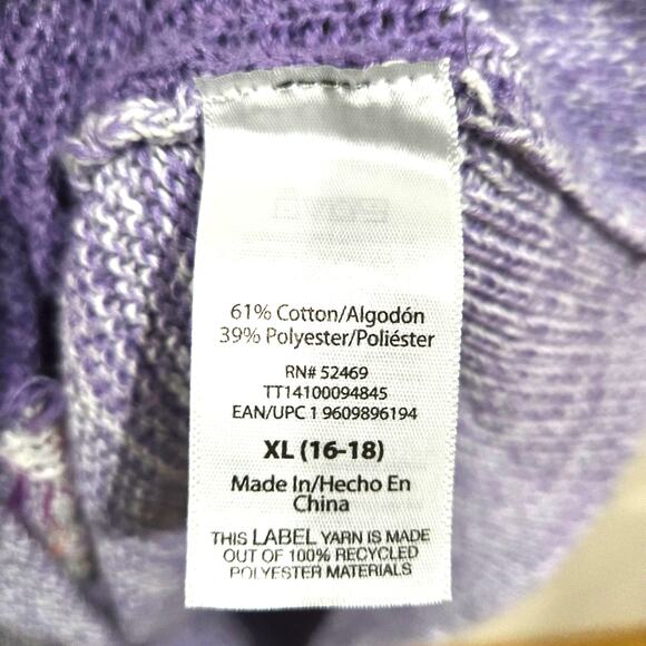 Time And Tru Sz XL Orchid Dream PatchWork Sweater - Picture 3 of 8